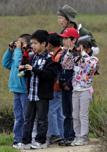 School field trip, Bolsa Chica, CA, by Ted Lee Eubanks